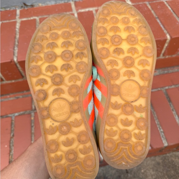 Adidas Gazelle Mint and Bright Orange Sneakers - Picture 5 of 5